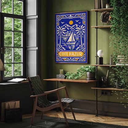 Côte d’Azur France Poster – Coastal Wall Art