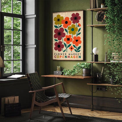 Copenhagen Flower Market Poster