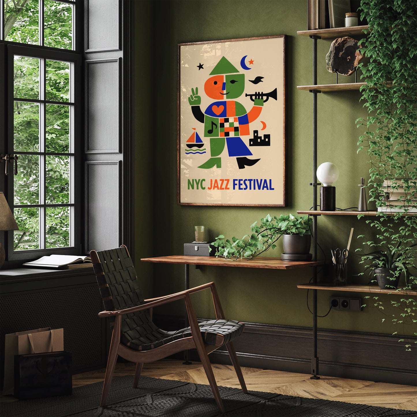 NYC Jazz Festival Art Print - Retro Music Poster