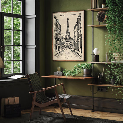 Paris France Cityscape Travel Poster