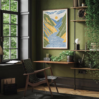 Aesthetic Abstract Landscape Poster