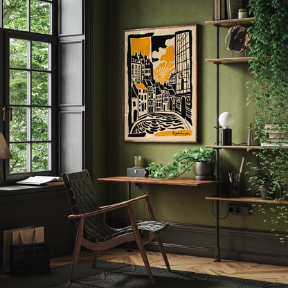 Copenhagen Scandinavian Cityscape Poster