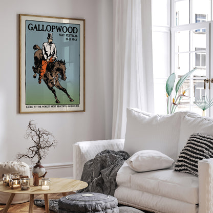 Hallopweed Retro Horse Racing Poster