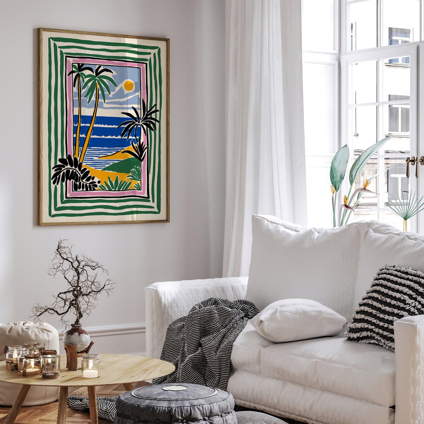 Tropical Landscape Eclectic Wall Art Print