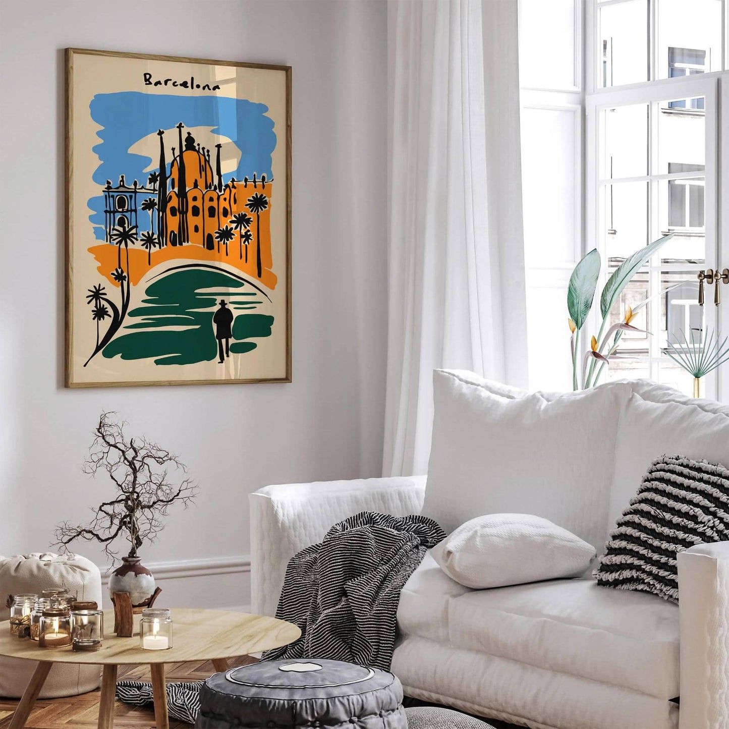 Barcelona Hotel Room Wall Decor Art Print