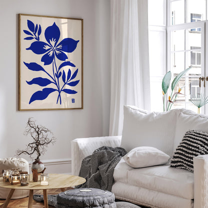 Blue Azure Flower Poster