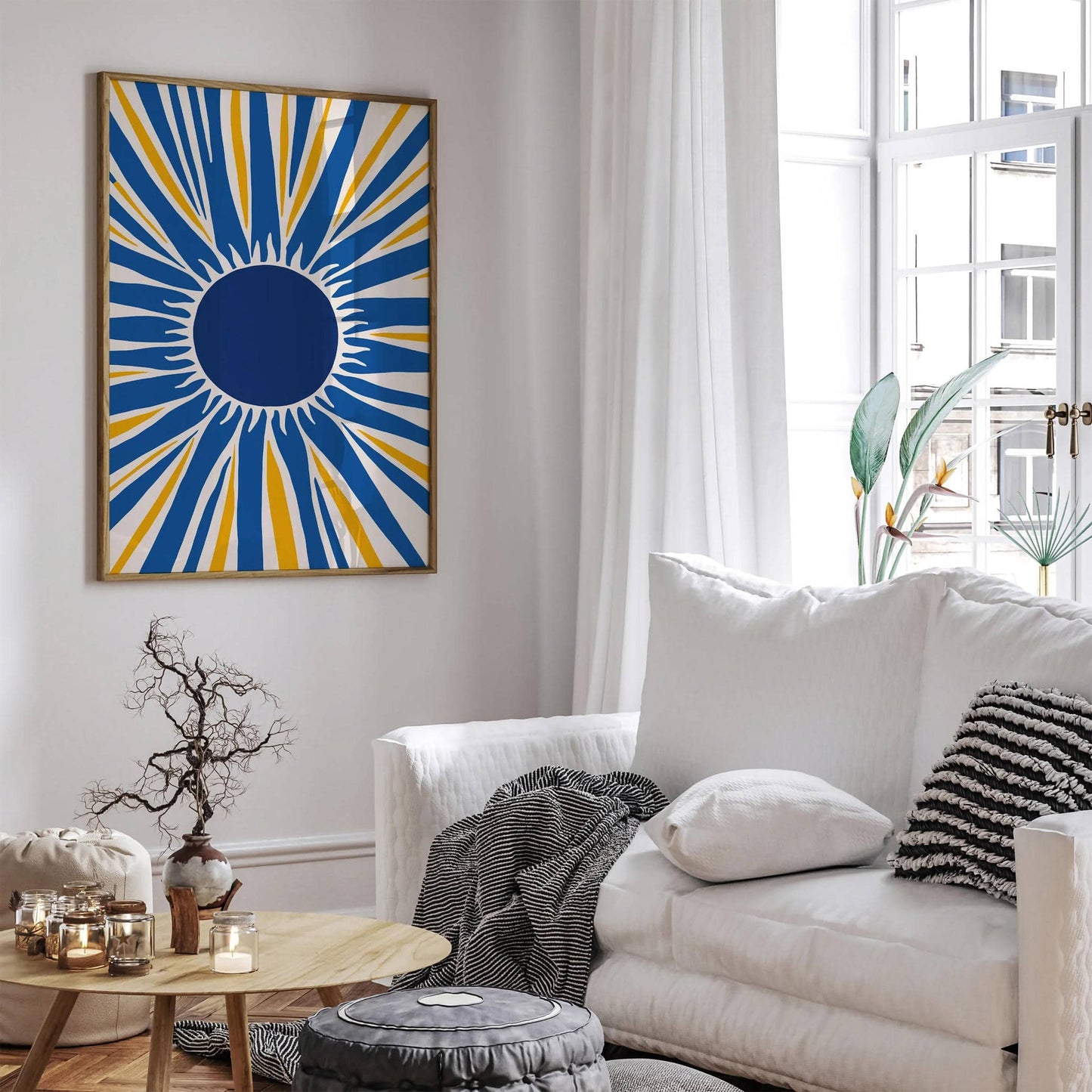 Blue Sun Art Print - HypeSheriff