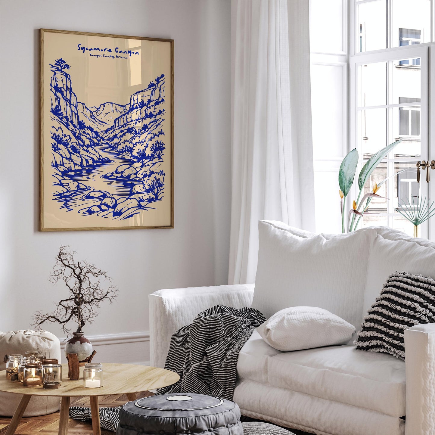 Sycamore Canyon Arizona Poster – Blue Travel Wall Art