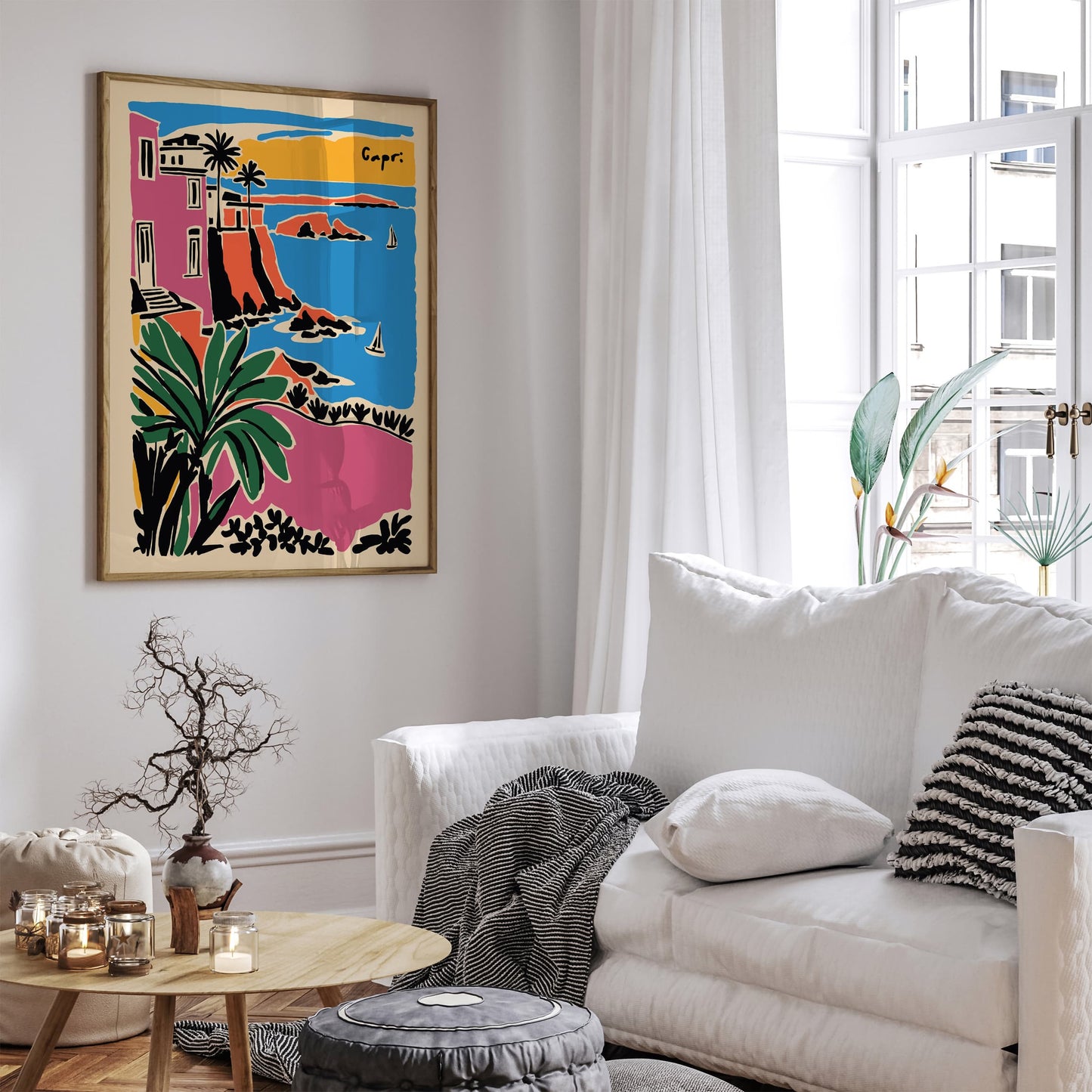 La Dolce Vita Capri Italy Colorful Poster