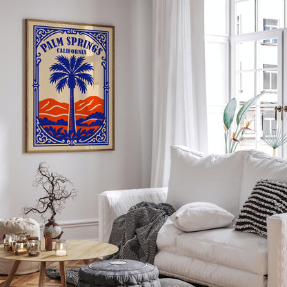 Palm Springs California Poster - Palm Tree Print