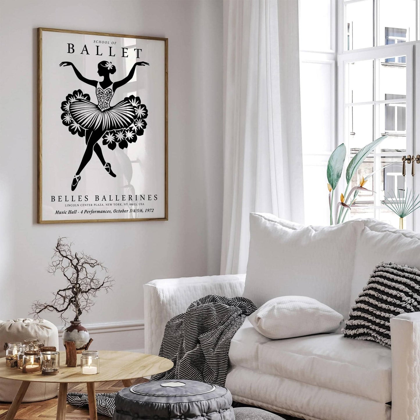 Black and White Ballet Poster