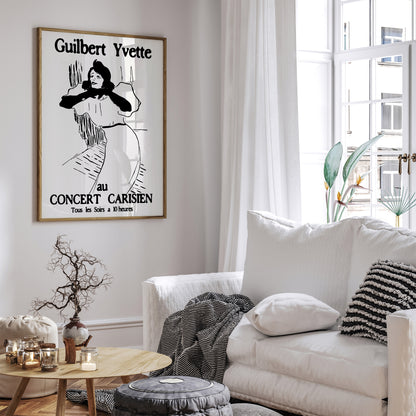 ﻿﻿Yvette Guilbert Concert Paris Art Print