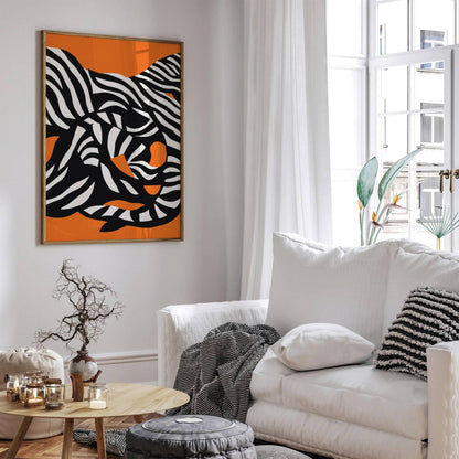 Black and White Swirly Shapes Abstract Print - HypeSheriff
