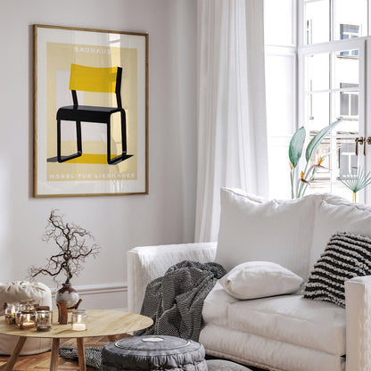 Bauhaus Yellow Chair Art Print