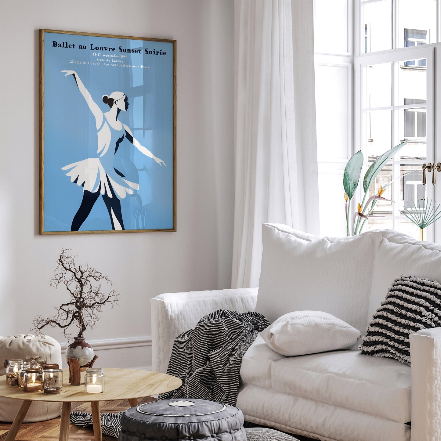 Paris 1993 Vintage Ballerina Wall Art Poster