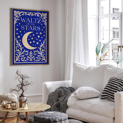 Waltz of the Stars Poster - Blue Moon Art Print