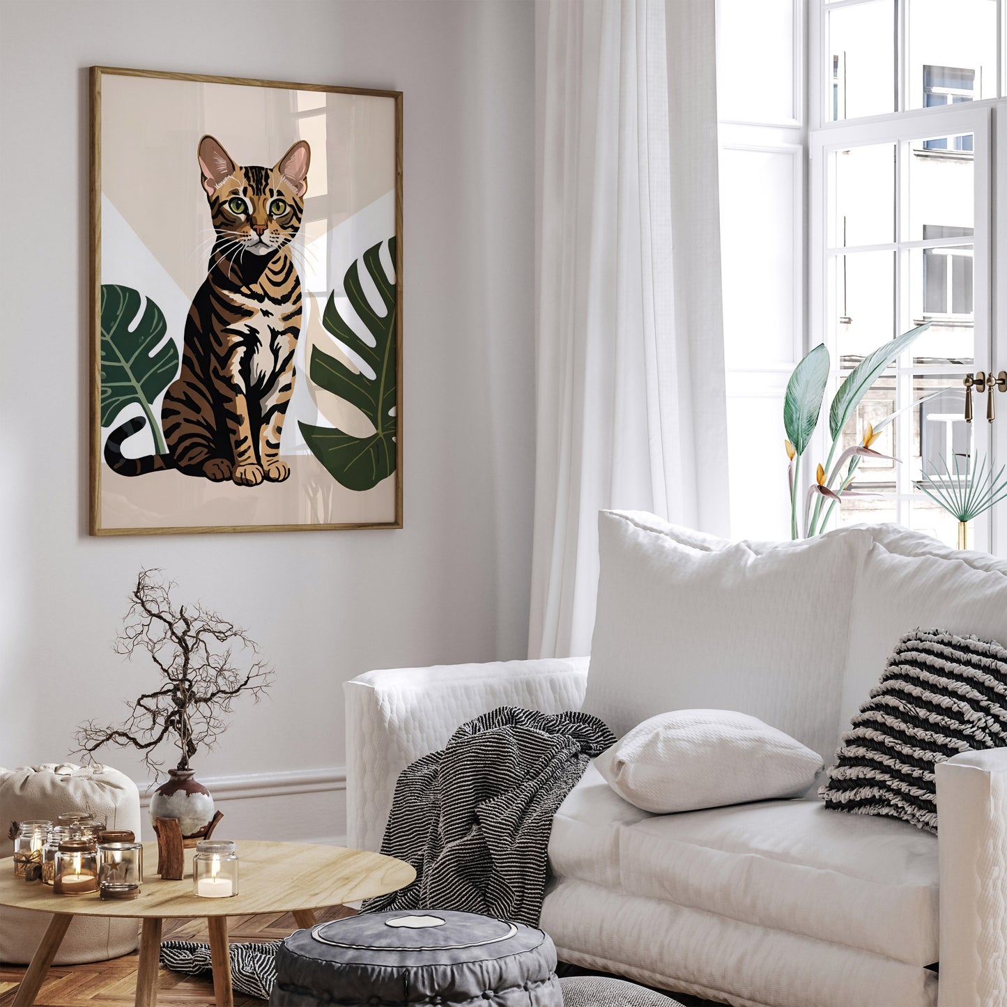 Cute Bengal Cat Art Print