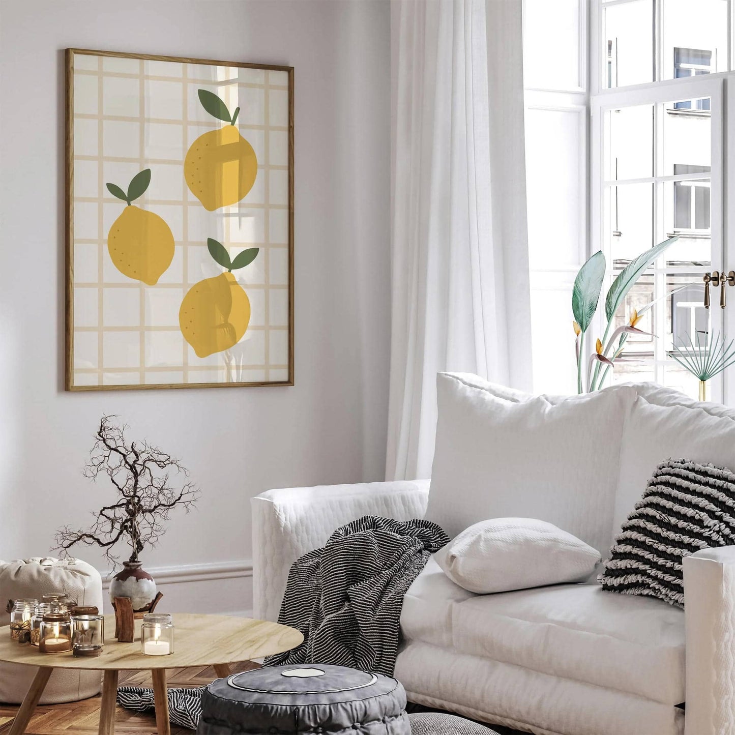 Retro Lemons Wall Art – Vintage Kitchen Print