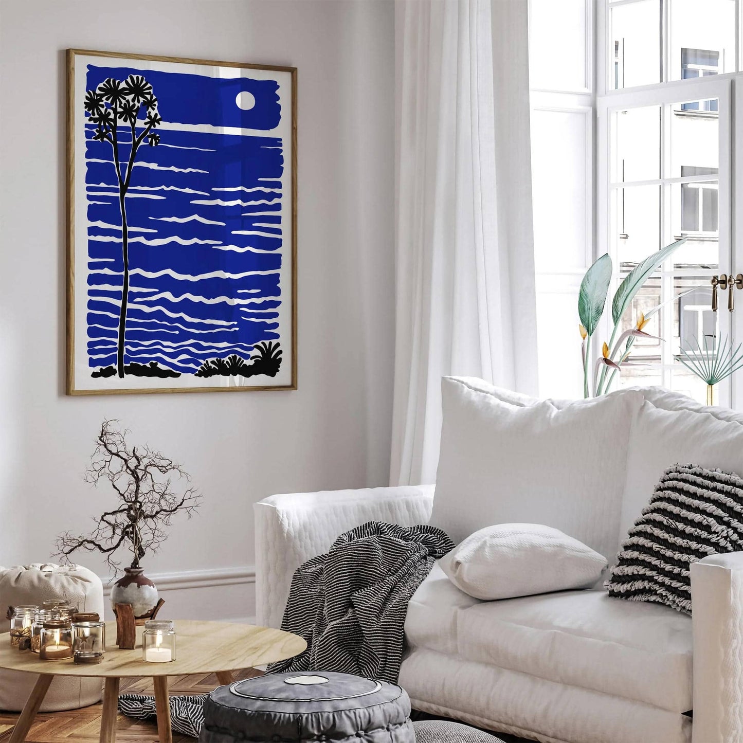 Abstract Blue Ocean and Sky Poster