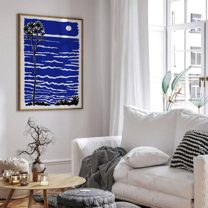 Abstract Blue Ocean and Sky Poster