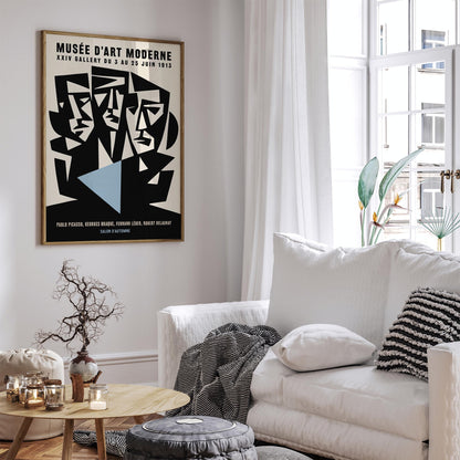 Paris Cubism Exhibition Poster - Vintage Picasso Inspired Print