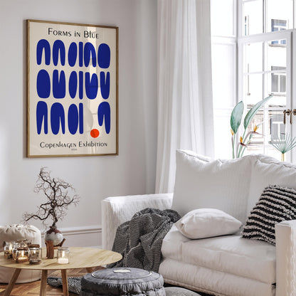 Forms in Blue – Copenhagen Exhibition Poster