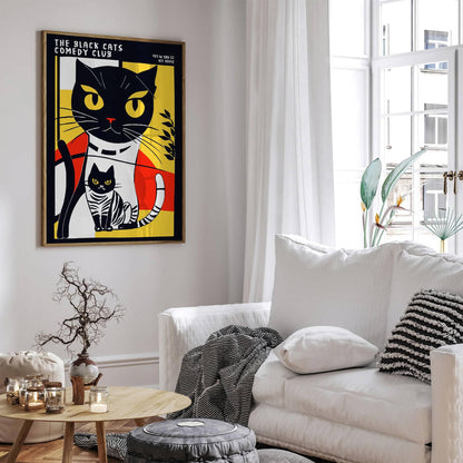 The Black Cats Comedy Club NYC Poster - HypeSheriff