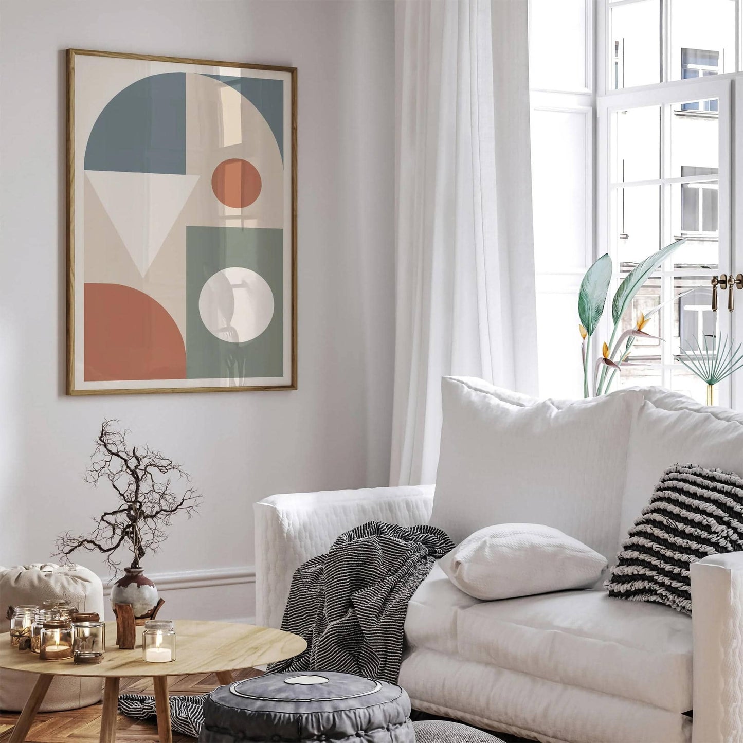 Soft Colors, Bold & Simple Shapes Print