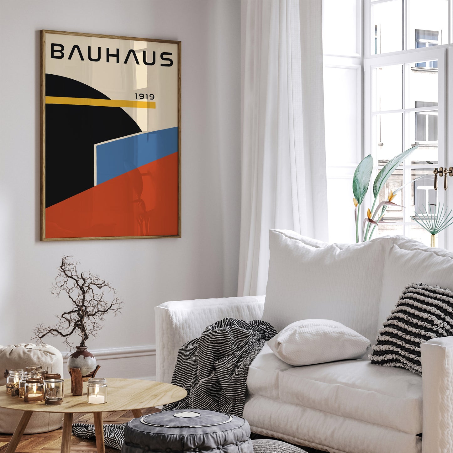 Minimalist Bauhaus Office Art Print