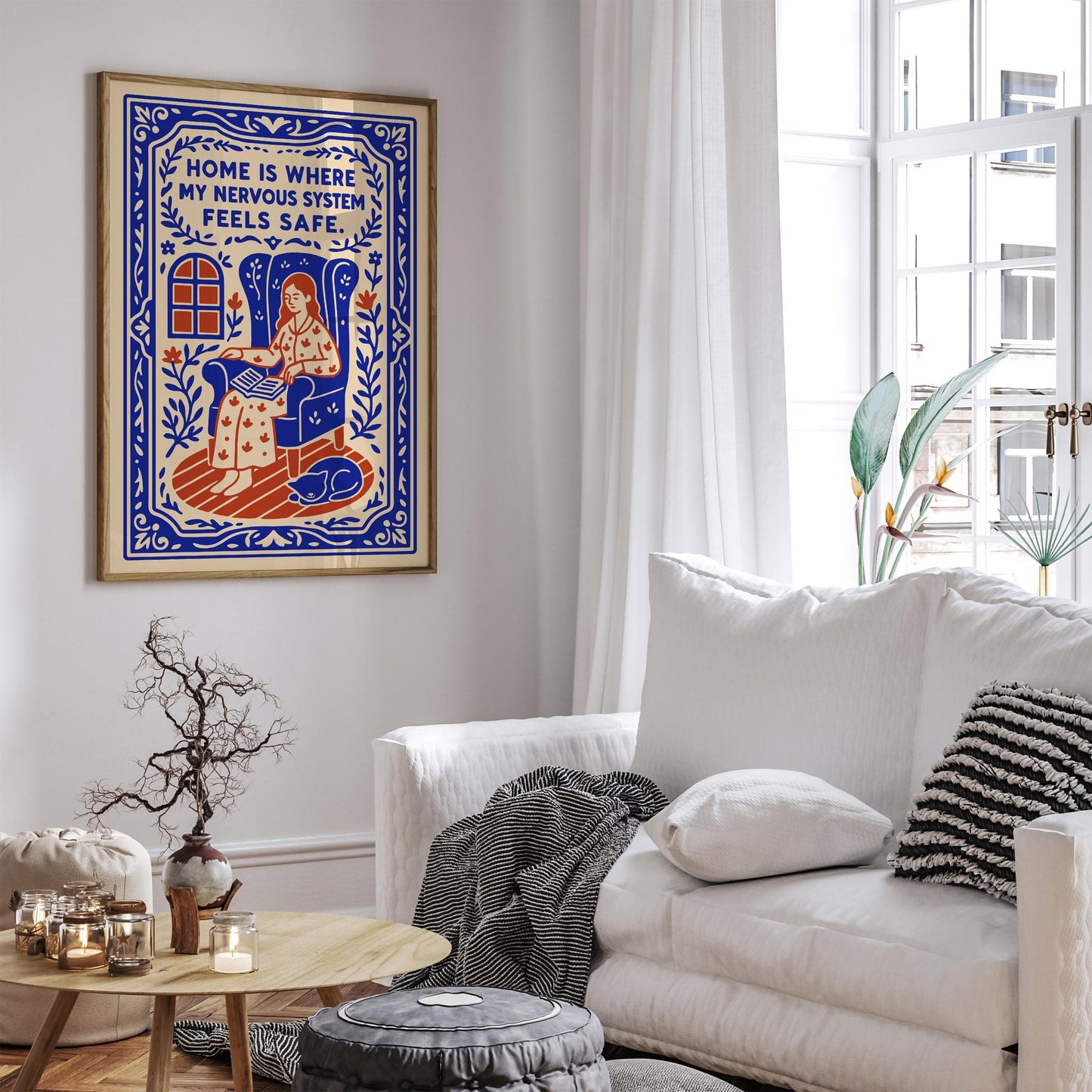 Home Is Where I Feel Safe Poster - Quote Wall Art