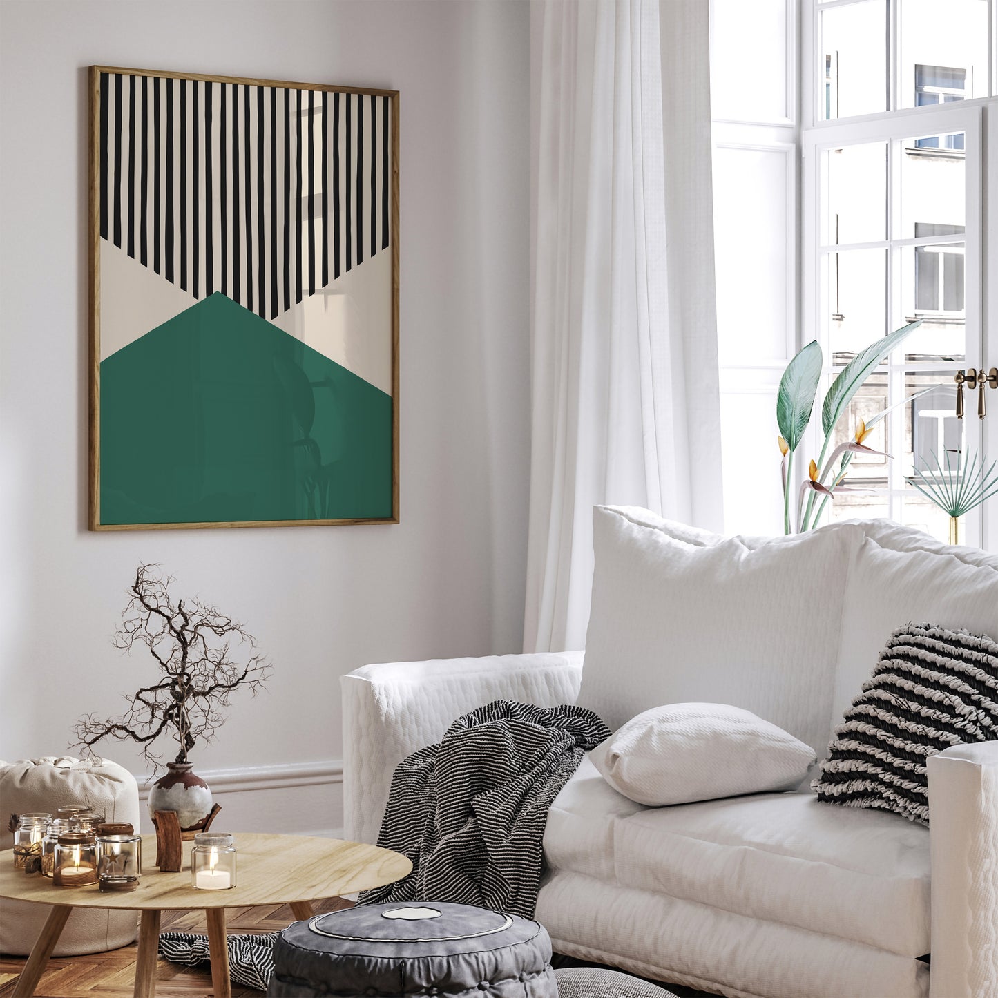 Retro Green Geometric Art Print – HypeSheriff