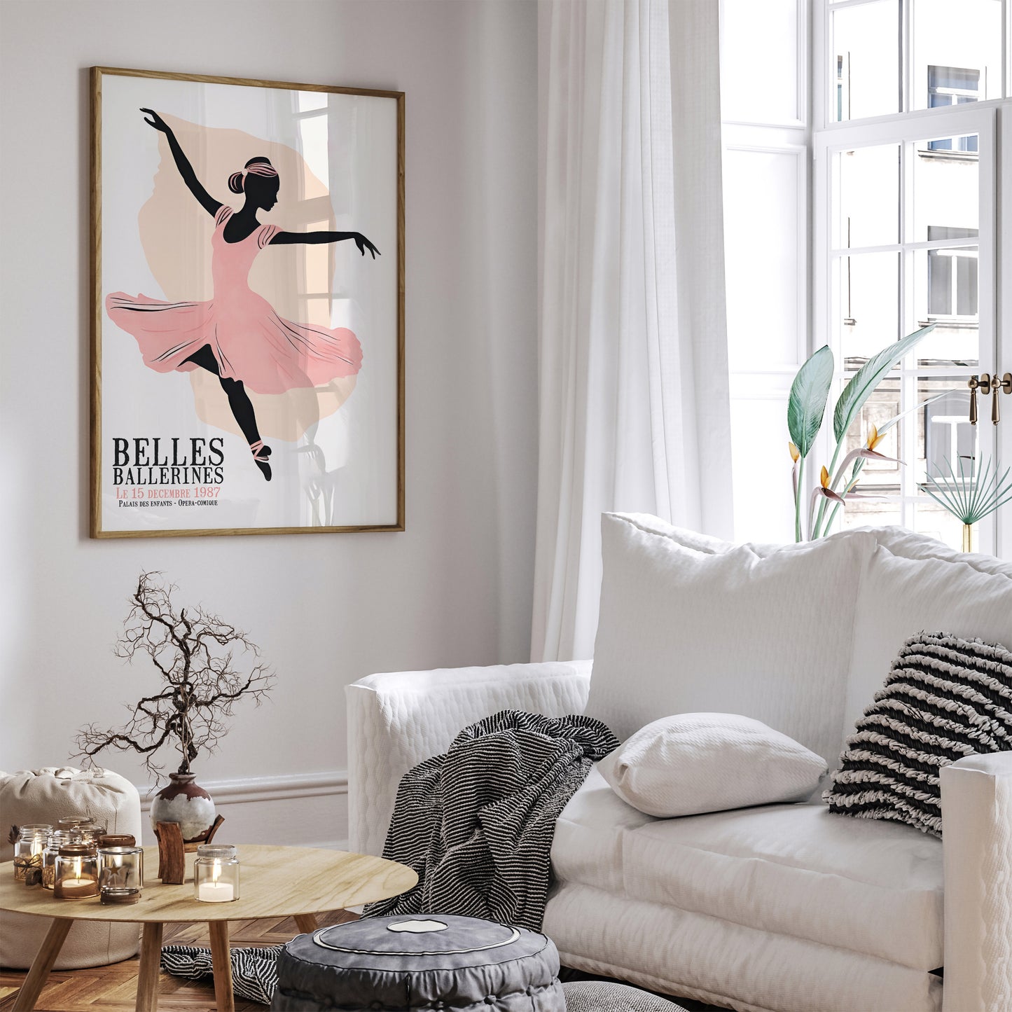 Beller Ballerines Retro Ballerina Art Print