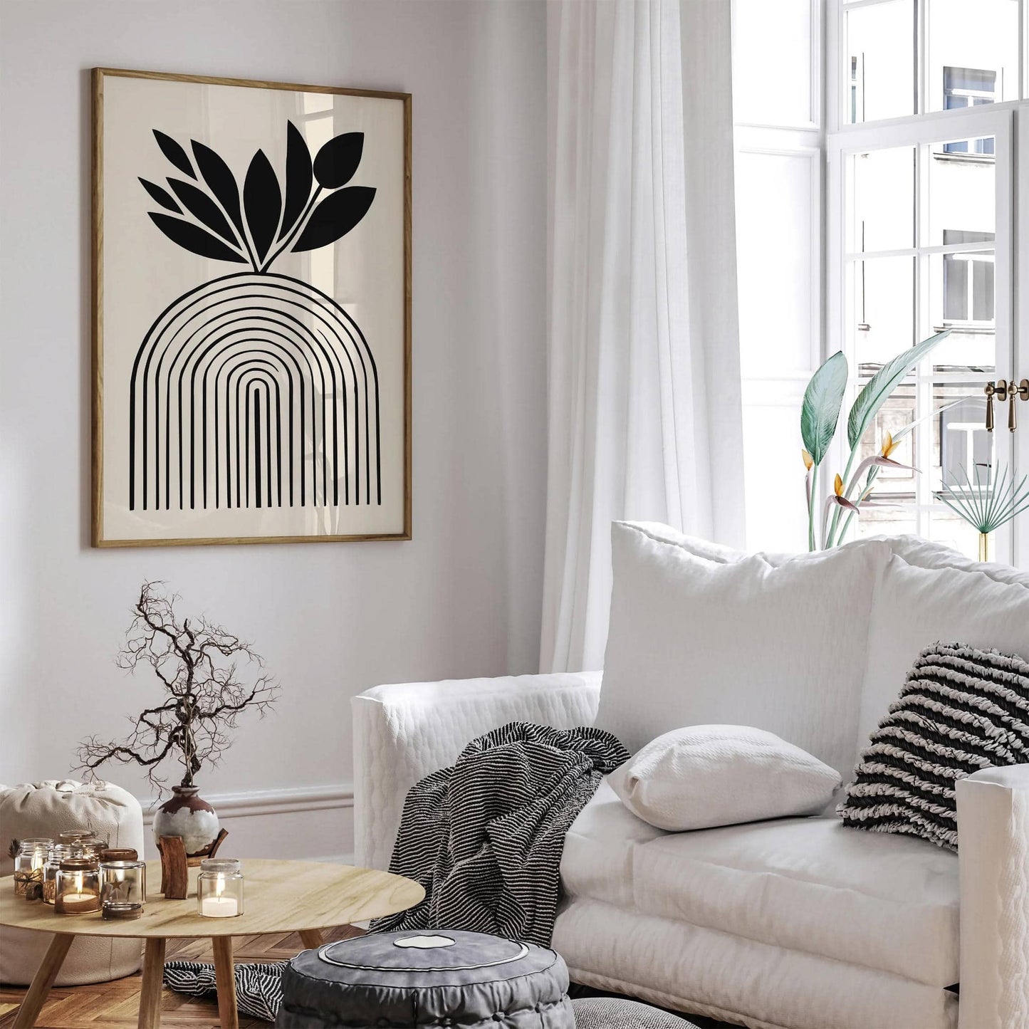 Modern Black Arches Art Print