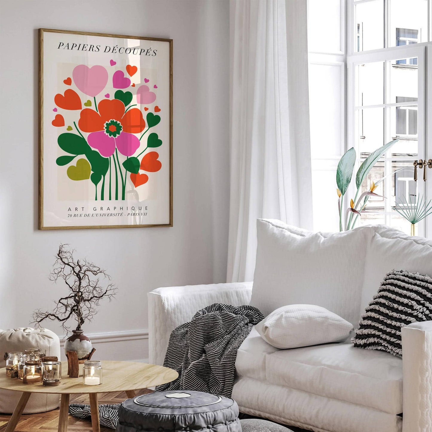 Papier Decoupes Floral French Art Print - HypeSheriff