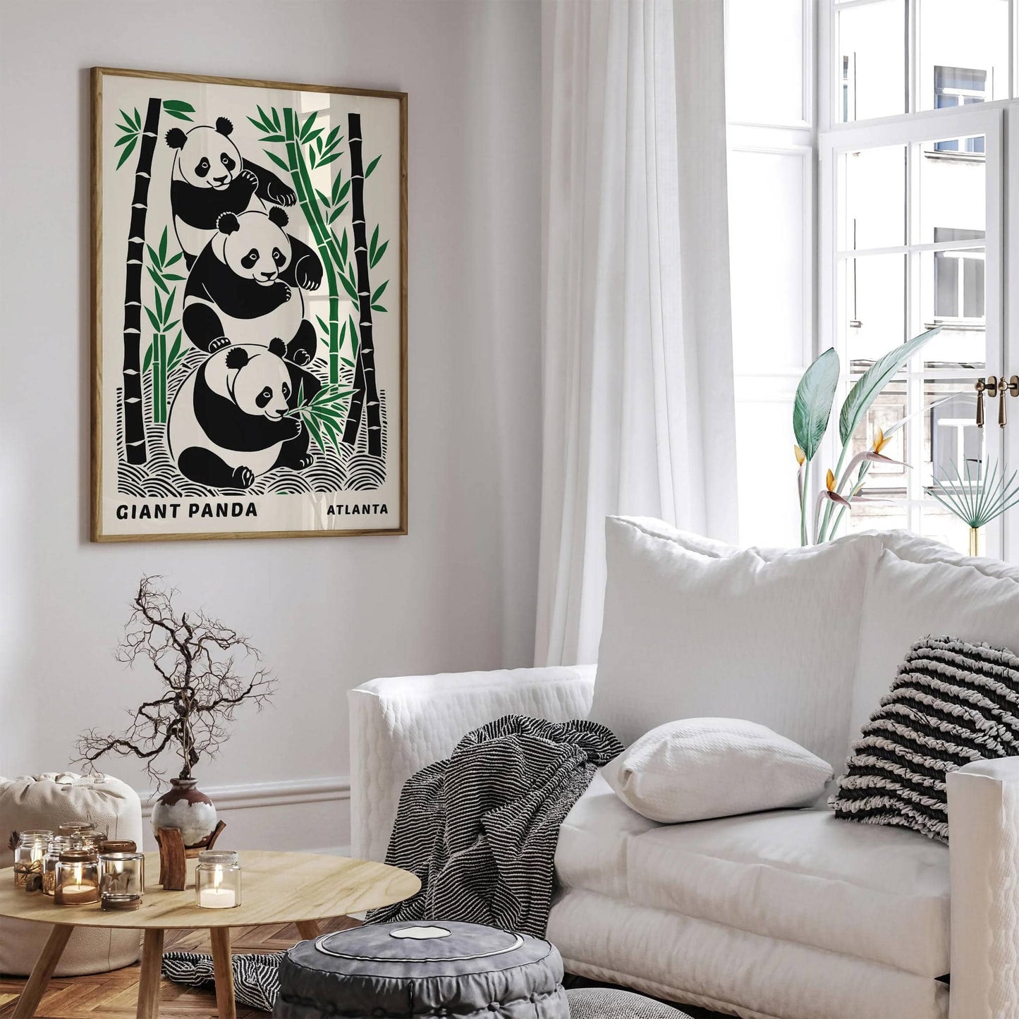 Giant Panda Atlanta Wall Art Print