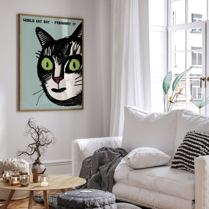 World Cat Day Quirky Poster