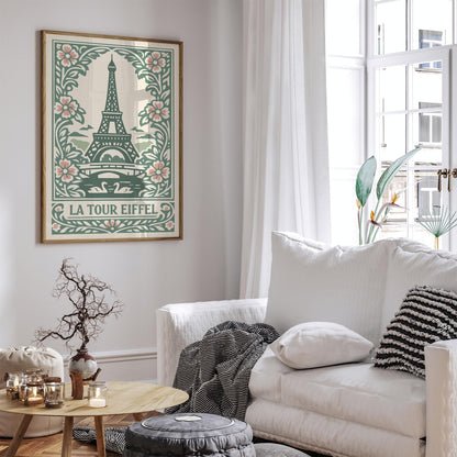 Eiffel Tower Paris Poster – Vintage Travel Wall Art