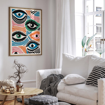 Pop Art Eyes Wall Art Print 2024