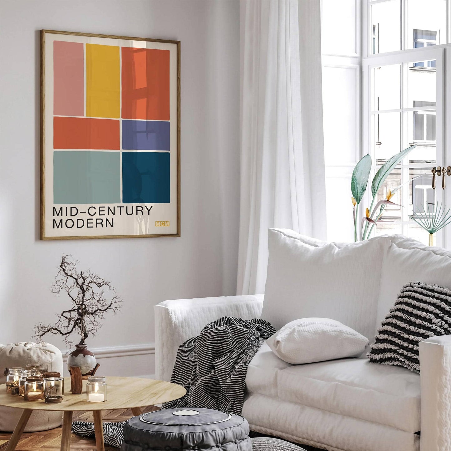 Mid-Century Modern Abstract Wall Art Print