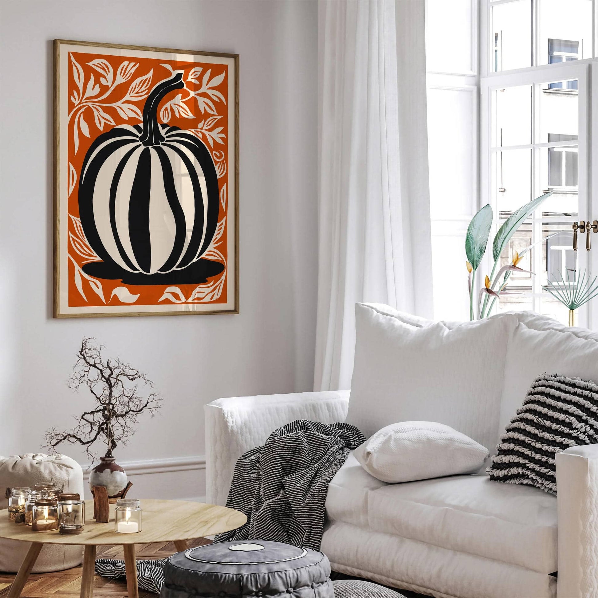 Pumpkin Art Print for Kitchen Decor - HypeSheriff