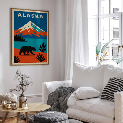 Alaska Blue Landscape Poster