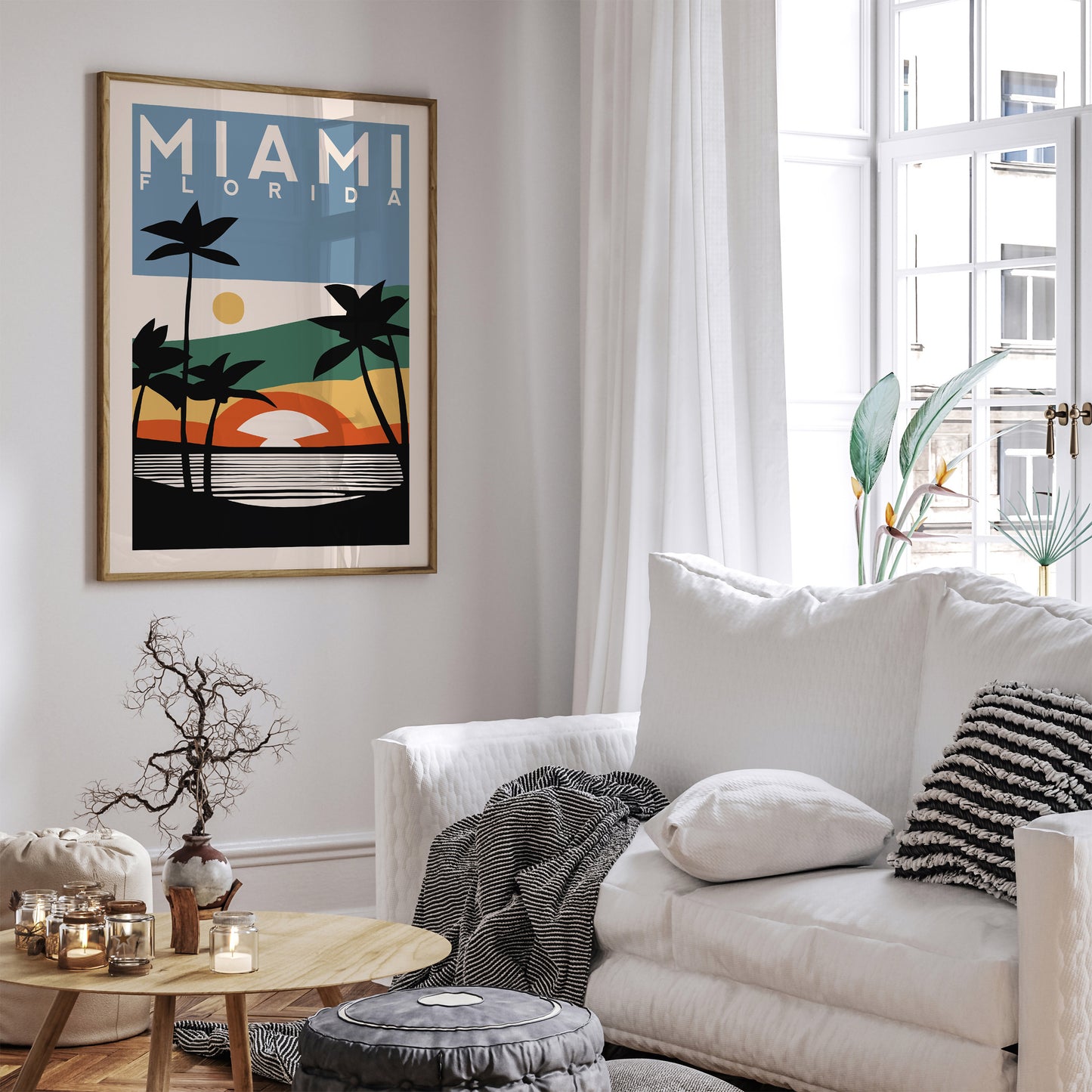 Mid Century Miami Florida Poster