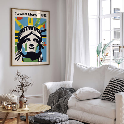 Statue of Liberty Poster Mid-Century Modern