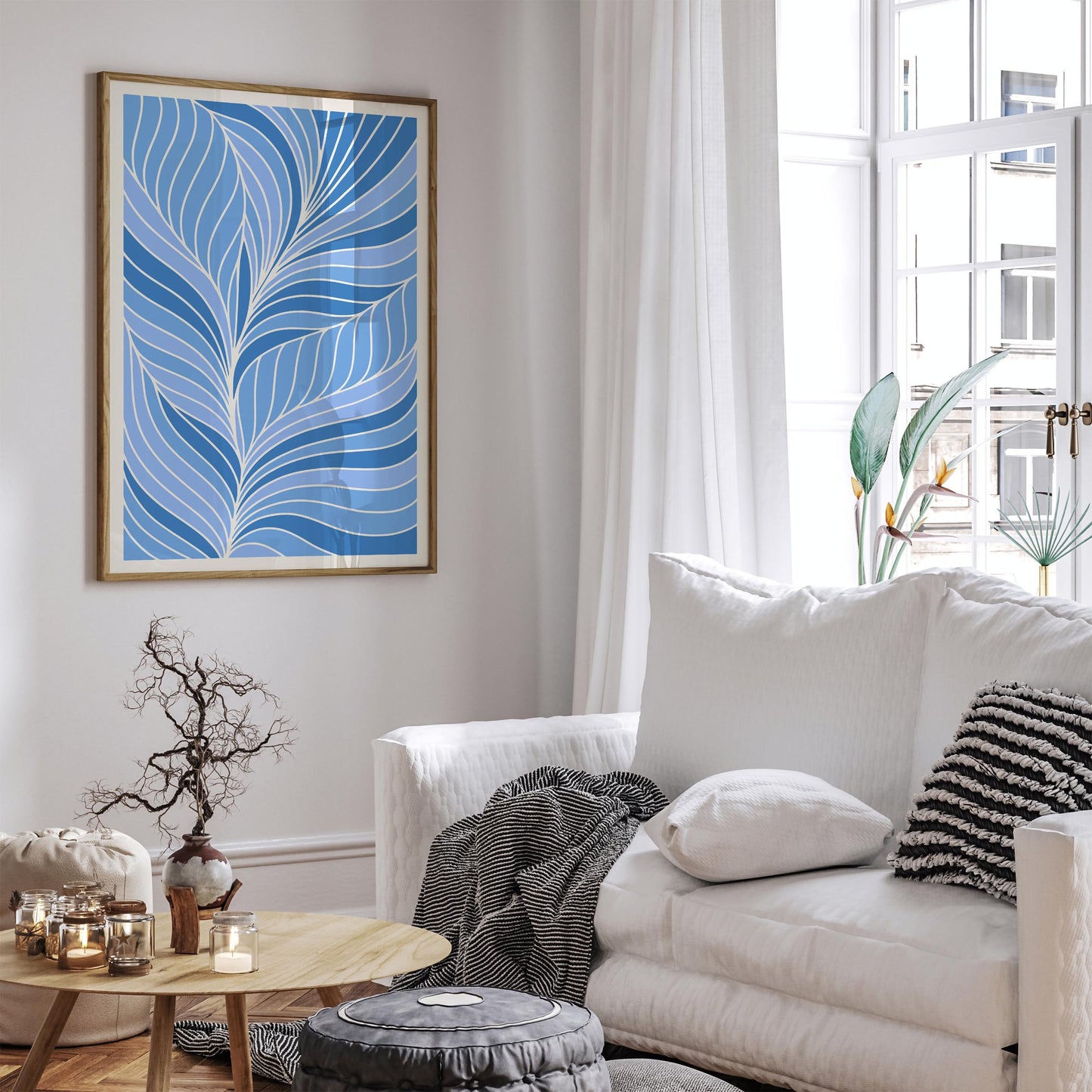 Blue Organic Shapes Poster