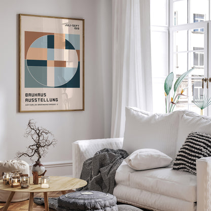 Bauhaus Geometric Pastel Colors Art Print