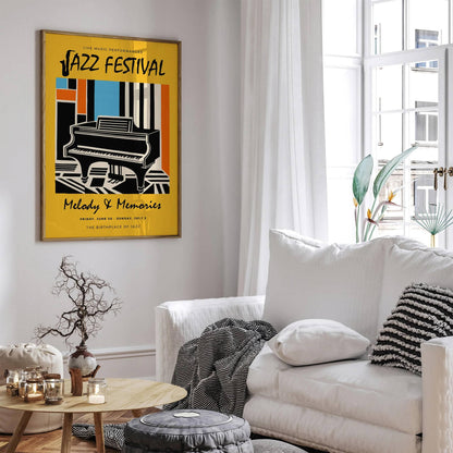 Yellow Jazz Music Art Print
