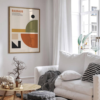 Bauhaus Definition Poster - Geometric Minimalist Art Print