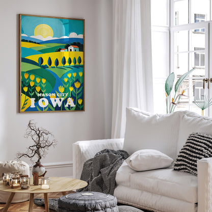 Mason City Iowa Travel Wall Art Poster