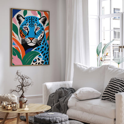 Colorful Print Cute Cheetah Wall Art