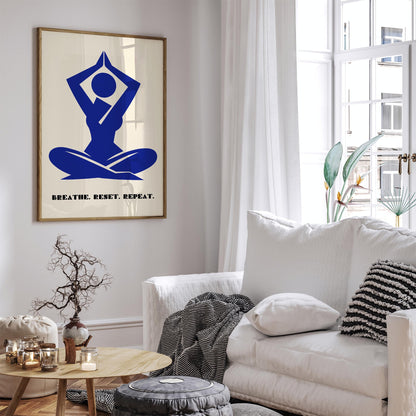 BREATHE. RESET. REPEAT. Yoga Poster Print